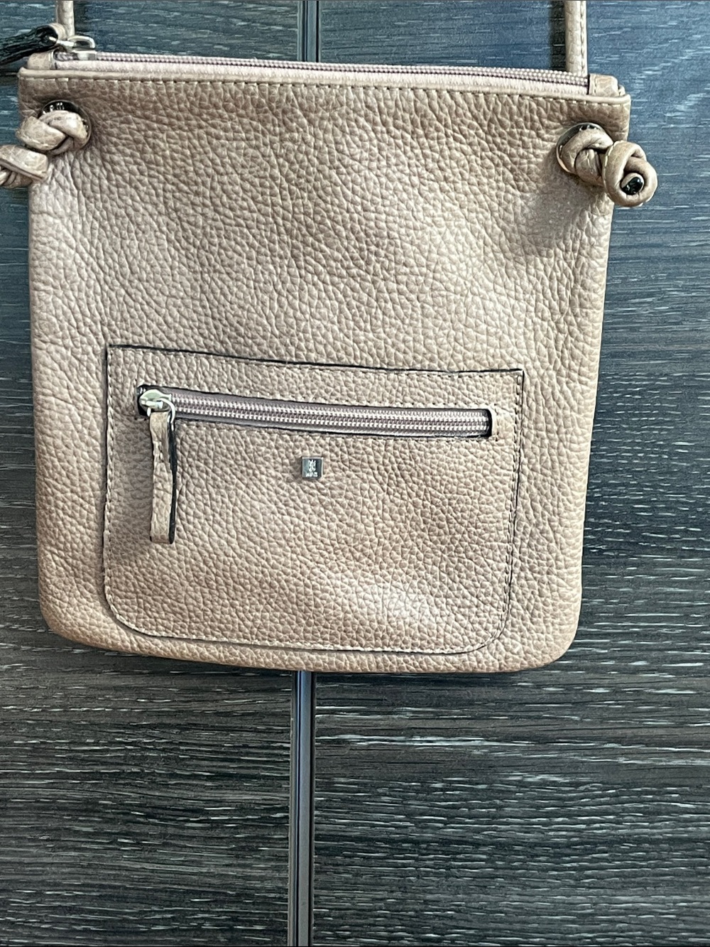 KEM Mocha Pebbled Leather Bag